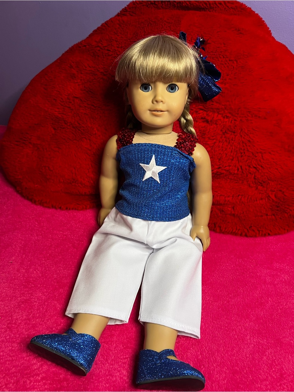 USA Patriotic Outfit- Fits 18” Dolls- American Girl Doll